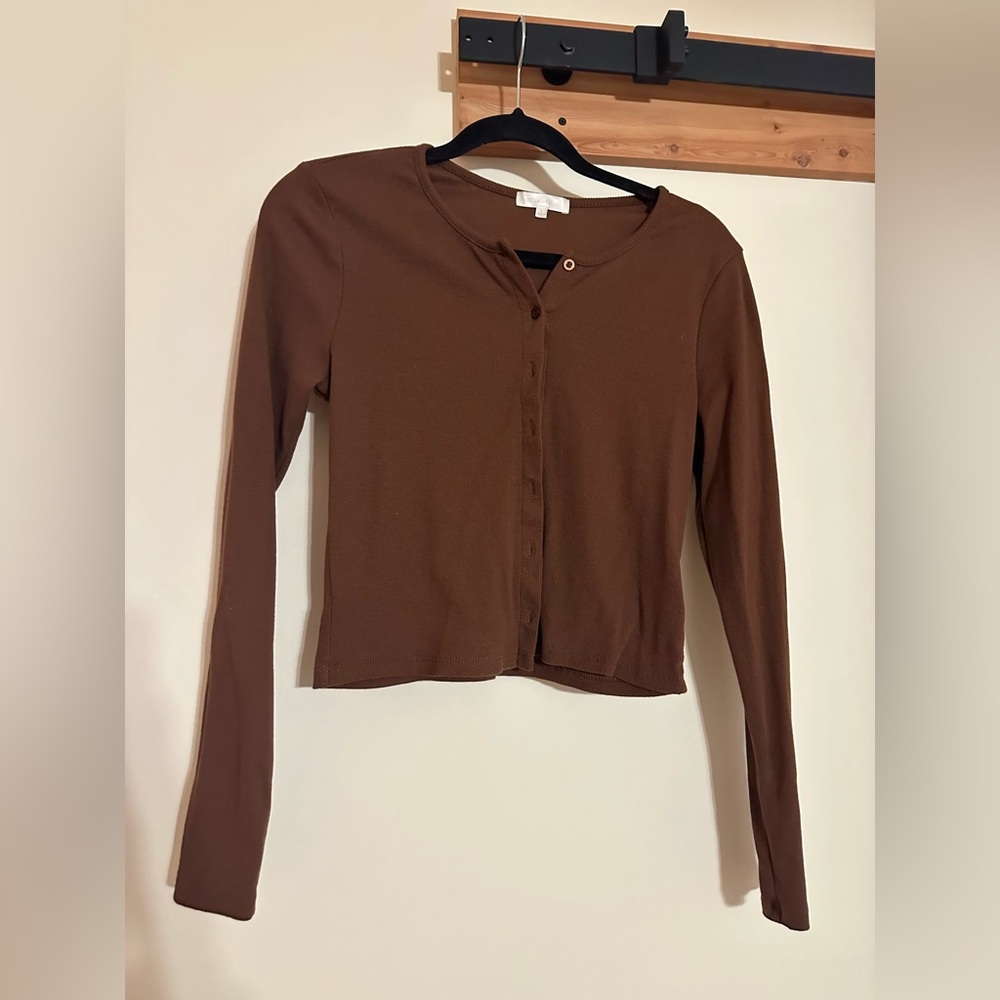 Cute button up crop top